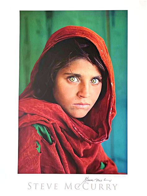 Steve McCurry - Afghan Girl poster: Sharbat Gula, Pakistan (Hand Signed ...