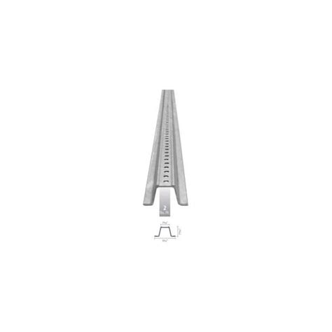 Tapco U-Channel Sign Post, 6'L, 2 lbs./ft., Galvanized Post with Holes ...