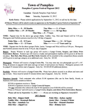 Fillable Online Cypress Festival Pageant Application and Rules ...