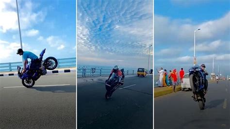 Viral video of men performing bike stunts on Pamban bridge in TN’s ...