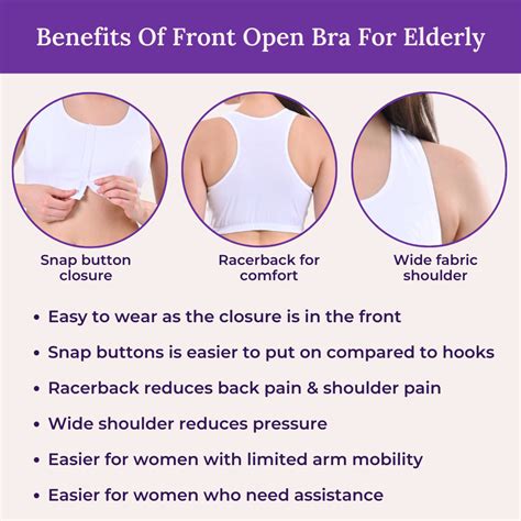 Buy Front Open Button Bra For Elderly