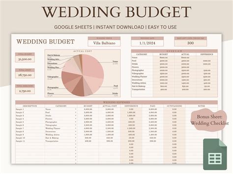 Plan your dream wedding with this free digital budget spreadsheet ...