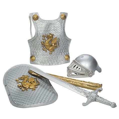 Buy Toysmith Deluxe Knight in Shining Armor Set, Silver Online at Low ...