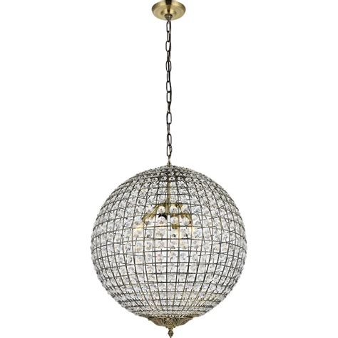 Elegant Lighting Living District LD5027 Earlene 4 Light 20 inch Antique ...