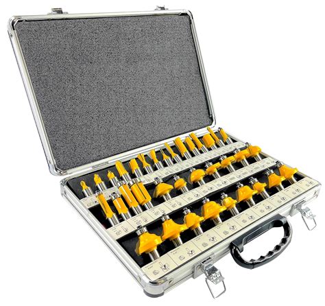 EDMBG 35 Piece Carbide Router Bits Set, 1/2" Shank, Multiple Route Bits ...