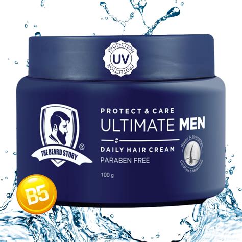 Buy The Beard Story Hair Cream for Men | Daily Use | Non-Sticky | UV ...