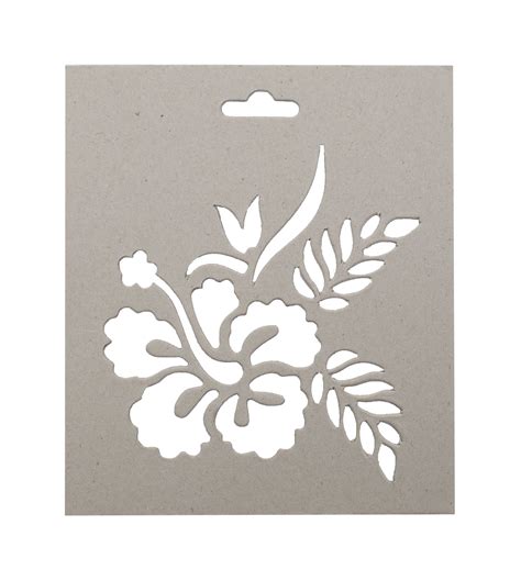 Chipboard Stencil- Hibiscus, 6 X 7 inch – Itsy Bitsy