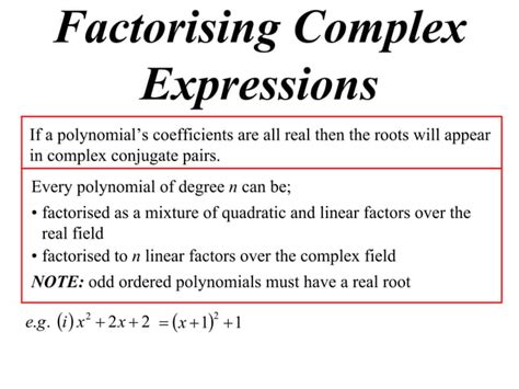 Image result for Factorising Complex