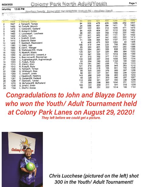 Tournaments – Colony Park Lanes & Games
