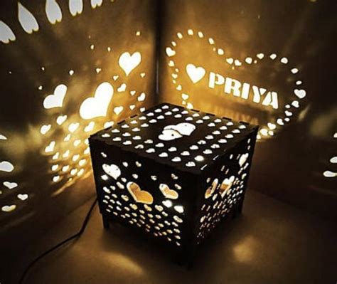 Customized Heart with name Wooden Square Shadow Box – Vermaprints