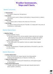 Mind Map: Weather Instruments, Maps and Charts - Geography Class 11 ...