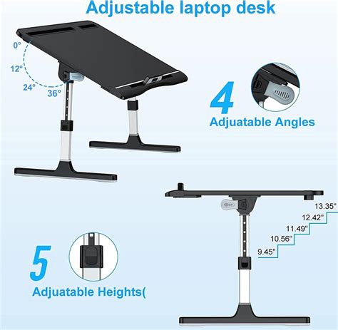 Buy Foldable Laptop Bed Tray Desk ,Leather Adjustable Laptop Bed Tray ...