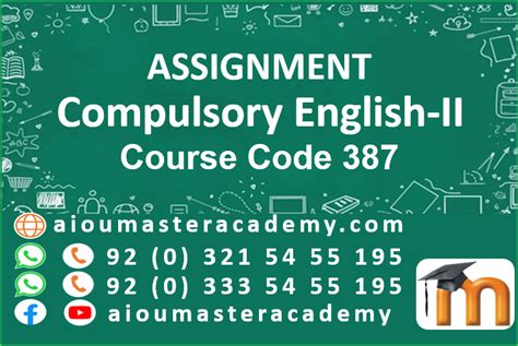 Compulsory English-II Code 387 Assignments of Spring 2022