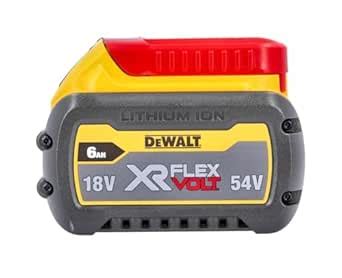 DEWALT DCB546-XJ 18V/54V XR FLEXVOLT Li-ion 6.0Ah Battery (Black ...