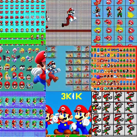 Mario Sprite Sheet 8 Bit