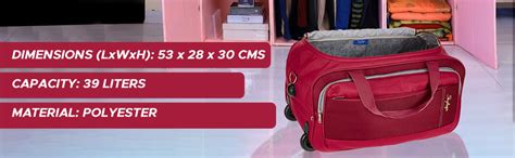 Skybags Cardiff Polyester 52 cms Red Travel Duffle (DFTCAR52RED ...