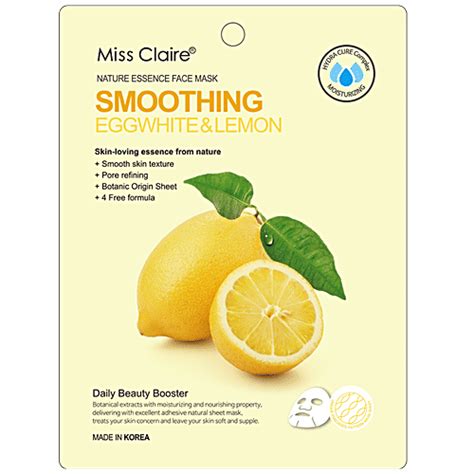 Buy Miss Claire Nature Essence Face Mask - Eggwhite Lemon Online at ...