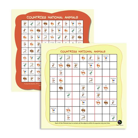 Countries National Animal Sudoku – Totdot