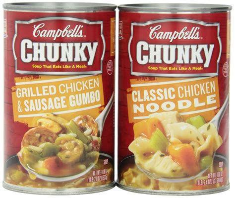 Amazon.com : Campbell's Chunky Variety Pack, Chicken and Sausage Gumbo ...