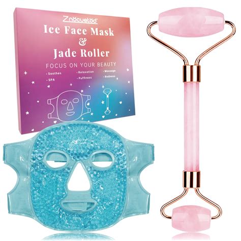 Amazon.com: ZNÖCUETÖD Ice Face Facial Jade Roller and Ice Face Mask ...