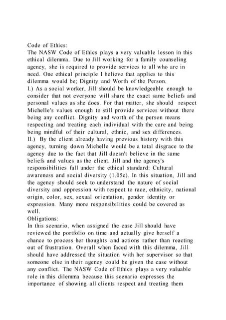 Image result for NASW Code of Ethics Examples