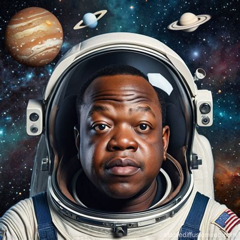 Black Man with Down Syndrome in Outer Space | Stable Diffusion Online