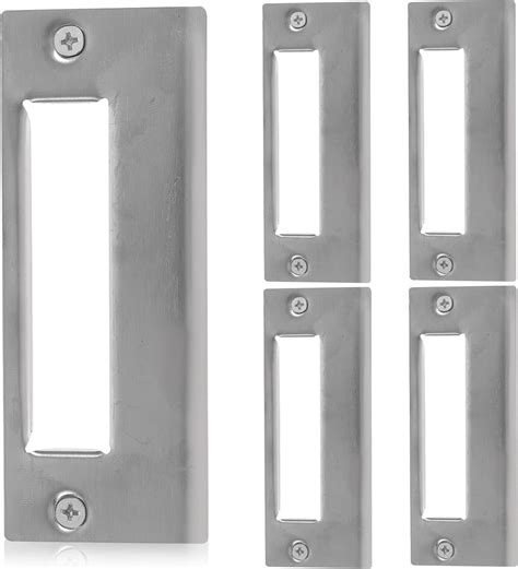 DOITOOL Door Reinforcement Plate 5Pcs Deadbolt Strike Plate, Square ...