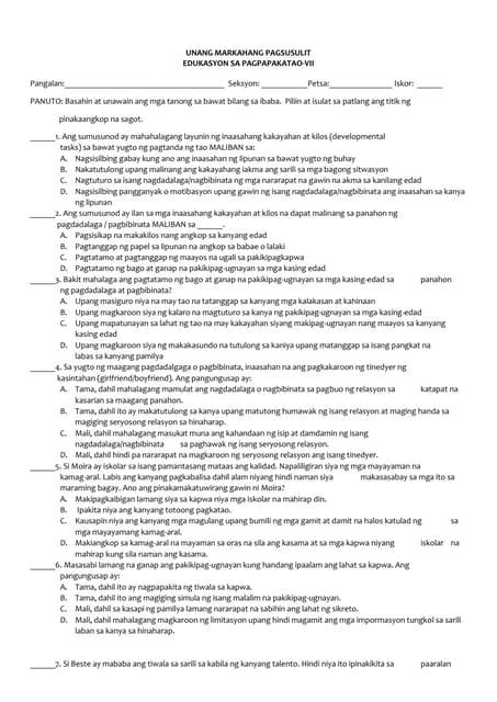 Image result for Answer Key Grade 8 ESP