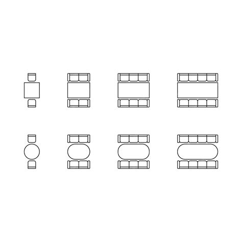 Premium Vector | Set of plan for arranging seats chair sofa and tables ...