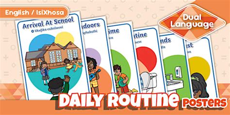 Preschool - Posters - Back to School - Posters: Daily Routine