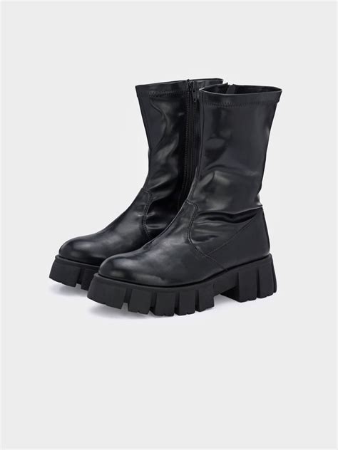 Buy ADORLY Women Purple Block-Heeled Combat Boots Online