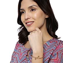 Buy ZAVERI PEARLS Rose Gold Tone Splendid Contemporary Kada For Women ...