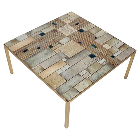 Pia Manu One-of-a-kind Ceramic Tile Coffee Table at 1stDibs
