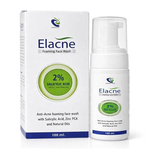 Elacne Foaming Face Wash with 2% Salicylic Acid, Zinc PCA and Natural ...