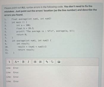 Image result for Examples of Syntax Errors