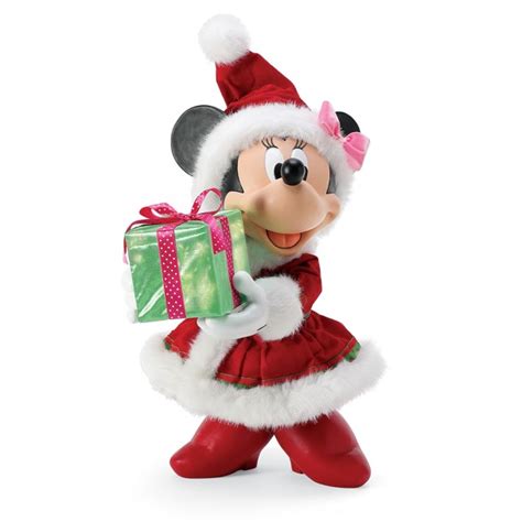Santa Minnie Mouse ''Minnie's Big Gift'' Holiday Figure by Department ...