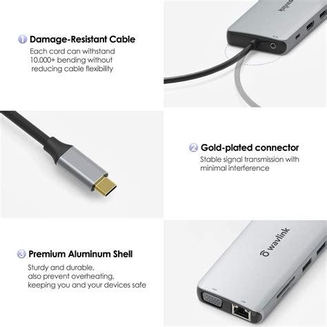 USB C Docking Station,WAVLINK 12 in 1 Multiport USB India | Ubuy