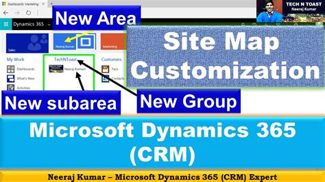 Microsoft Dynamics 365 (CRM) - Site Map Customization: Editing the Site ...