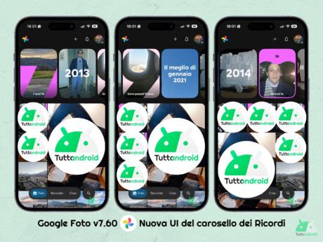 Google Foto: in rollout una nuova UI per il carosello dei Ricordi