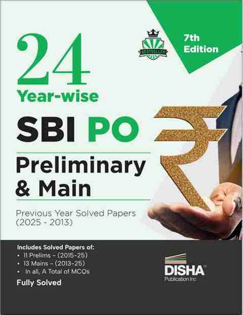 Disha 24 Year-wise SBI PO Preliminary & Main Exams Previous Year Solved ...
