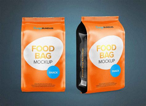 Free Food Bag Packaging Mockups Scene - Package Mockups