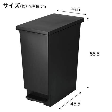 DEODORIZATION SLIM PEDAL PAIL 45L BK — NITORI INDIA