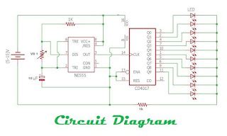 Image result for LED Circuit Using 4017 PCB Layout