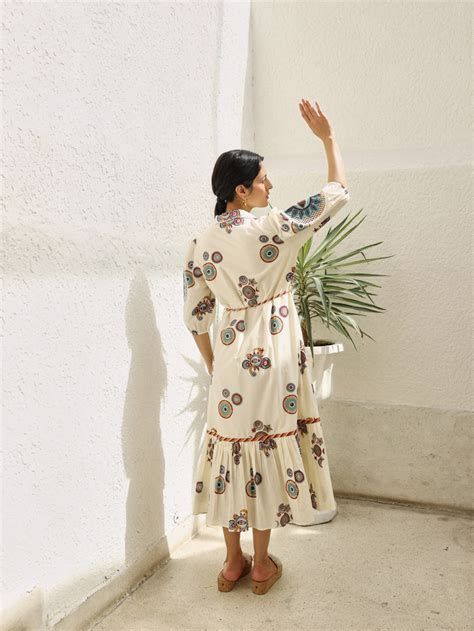 MAROON & MUSTARD SUN & MOON LONG DRESS – Tasha India