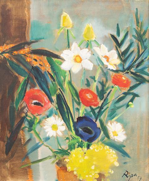 HANS RIPA. Still life, oil on canvas, signed. Art - Paintings - Auctionet