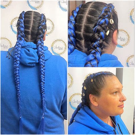 2 Dutch Braids with extensions | Braids with extensions, Long braids ...