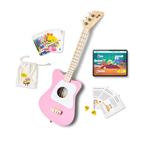Loog Mini Acoustic Guitar for Children and Beginners, (Pink) : Amazon ...