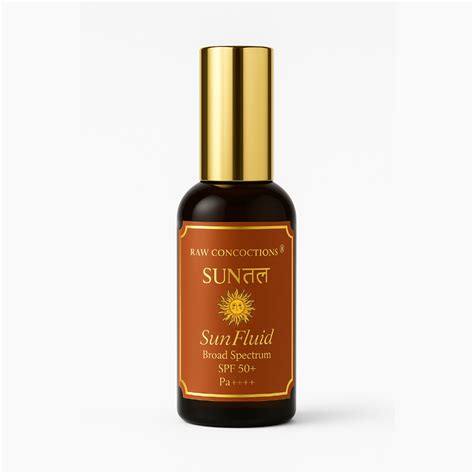 Sunतल - Calming Mineral Sun Fluid, SPF 50+ PA++++ – Raw Concoctions