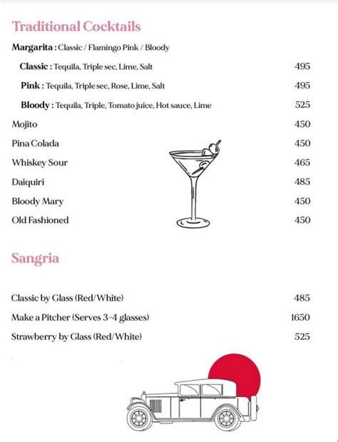 Menu at Flamingo Sky Bar - Live Music Rooftop bar in Varanasi, Varanasi