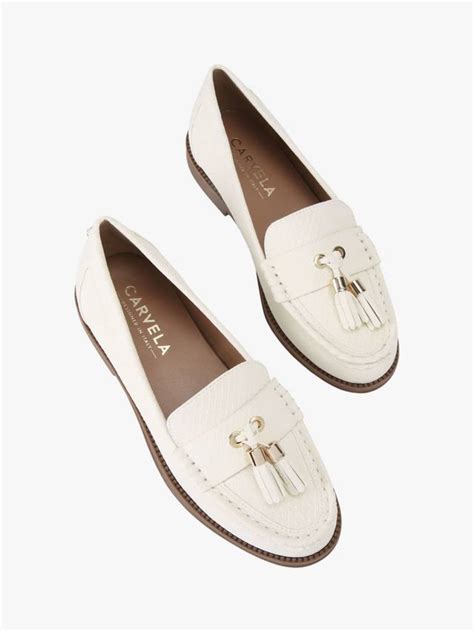 Carvela Manor Slip On Loafers, Natural Putty